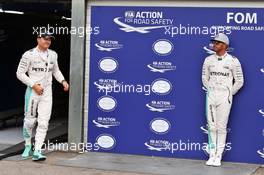 (L to R): Pole sitter Nico Rosberg (GER) Mercedes AMG F1 in parc ferme with team mate Lewis Hamilton (GBR) Mercedes AMG F1. 30.07.2016. Formula 1 World Championship, Rd 12, German Grand Prix, Hockenheim, Germany, Qualifying Day.