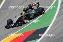 Sergio Perez (MEX) Sahara Force India F1 VJM09. 30.07.2016. Formula 1 World Championship, Rd 12, German Grand Prix, Hockenheim, Germany, Qualifying Day.