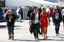 (L to R): Norbert Vettel (GER) with wife Heike Vettel (GER) and Britta Roeske (AUT) Ferrari Press Officer. 30.07.2016. Formula 1 World Championship, Rd 12, German Grand Prix, Hockenheim, Germany, Qualifying Day.