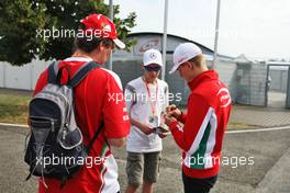 Mick Schumacher (GER) Prema Powerteam signs autographs for the fans. 31.07.2016. Formula 1 World Championship, Rd 12, German Grand Prix, Hockenheim, Germany, Race Day.