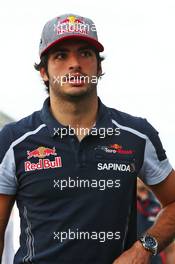 Carlos Sainz Jr (ESP) Scuderia Toro Rosso. 31.07.2016. Formula 1 World Championship, Rd 12, German Grand Prix, Hockenheim, Germany, Race Day.
