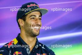 Daniel Ricciardo (AUS) Red Bull Racing in the FIA Press Conference. 28.07.2016. Formula 1 World Championship, Rd 12, German Grand Prix, Hockenheim, Germany, Preparation Day.