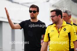 (L to R): Jolyon Palmer (GBR) Renault Sport F1 Team and Julien Simon-Chautemps (FRA) Renault Sport F1 Team Race Engineer walk the circuit. 28.07.2016. Formula 1 World Championship, Rd 12, German Grand Prix, Hockenheim, Germany, Preparation Day.