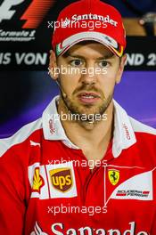 Sebastian Vettel (GER) Ferrari in the FIA Press Conference. 28.07.2016. Formula 1 World Championship, Rd 12, German Grand Prix, Hockenheim, Germany, Preparation Day.