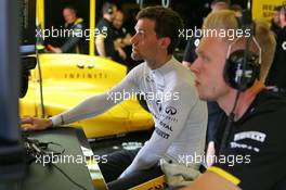 Jolyon Palmer (GBR) Renault Sport F1 Team and team mate Kevin Magnussen (DEN) Renault Sport F1 Team. 22.07.2016. Formula 1 World Championship, Rd 11, Hungarian Grand Prix, Budapest, Hungary, Practice Day.