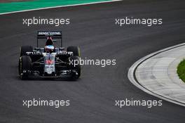 Fernando Alonso (ESP) McLaren MP4-31. 22.07.2016. Formula 1 World Championship, Rd 11, Hungarian Grand Prix, Budapest, Hungary, Practice Day.