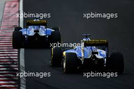 Felipe Nasr (BRA) Sauber C35 leads team mate Marcus Ericsson (SWE) Sauber C35. 22.07.2016. Formula 1 World Championship, Rd 11, Hungarian Grand Prix, Budapest, Hungary, Practice Day.