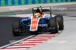 Rio Haryanto (IDN), Manor Racing  22.07.2016. Formula 1 World Championship, Rd 11, Hungarian Grand Prix, Budapest, Hungary, Practice Day.