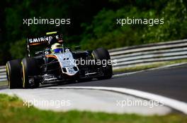 Sergio Perez (MEX) Sahara Force India F1 VJM09. 22.07.2016. Formula 1 World Championship, Rd 11, Hungarian Grand Prix, Budapest, Hungary, Practice Day.