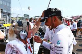 Lewis Hamilton (GBR) Mercedes AMG F1 on the grid. 24.07.2016. Formula 1 World Championship, Rd 11, Hungarian Grand Prix, Budapest, Hungary, Race Day.