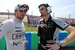 Sergio Perez (MEX), Sahara Force India   24.07.2016. Formula 1 World Championship, Rd 11, Hungarian Grand Prix, Budapest, Hungary, Race Day.