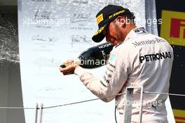 1st place Lewis Hamilton (GBR) Mercedes AMG F1 W07 . 24.07.2016. Formula 1 World Championship, Rd 11, Hungarian Grand Prix, Budapest, Hungary, Race Day.