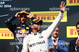 1st place Lewis Hamilton (GBR) Mercedes AMG F1 W07 . 24.07.2016. Formula 1 World Championship, Rd 11, Hungarian Grand Prix, Budapest, Hungary, Race Day.