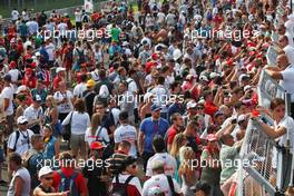 Fans at the podium. 24.07.2016. Formula 1 World Championship, Rd 11, Hungarian Grand Prix, Budapest, Hungary, Race Day.