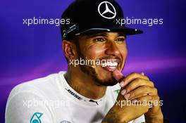 Lewis Hamilton (GBR) Mercedes AMG F1 in the FIA Press Conference. 24.07.2016. Formula 1 World Championship, Rd 11, Hungarian Grand Prix, Budapest, Hungary, Race Day.