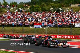 Carlos Sainz Jr (ESP) Scuderia Toro Rosso STR11. 24.07.2016. Formula 1 World Championship, Rd 11, Hungarian Grand Prix, Budapest, Hungary, Race Day.
