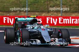 Nico Rosberg (GER) Mercedes AMG F1 W07 Hybrid. 24.07.2016. Formula 1 World Championship, Rd 11, Hungarian Grand Prix, Budapest, Hungary, Race Day.