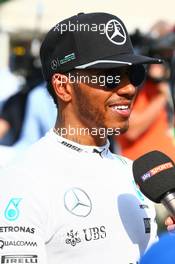 Lewis Hamilton (GBR) Mercedes AMG F1 with the media. 23.07.2016. Formula 1 World Championship, Rd 11, Hungarian Grand Prix, Budapest, Hungary, Qualifying Day.