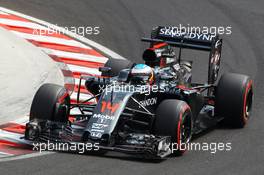 Fernando Alonso (ESP) McLaren MP4-31. 23.07.2016. Formula 1 World Championship, Rd 11, Hungarian Grand Prix, Budapest, Hungary, Qualifying Day.