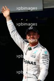 Pole position for Nico Rosberg (GER) Mercedes AMG Petronas F1 W07. 23.07.2016. Formula 1 World Championship, Rd 11, Hungarian Grand Prix, Budapest, Hungary, Qualifying Day.
