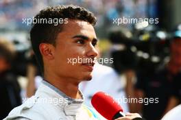 Pascal Wehrlein (GER) Manor Racing with the media. 23.07.2016. Formula 1 World Championship, Rd 11, Hungarian Grand Prix, Budapest, Hungary, Qualifying Day.