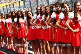 Grid girls. 23.07.2016. Formula 1 World Championship, Rd 11, Hungarian Grand Prix, Budapest, Hungary, Qualifying Day.