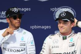 Nico Rosberg (GER), Mercedes AMG F1 Team and Lewis Hamilton (GBR), Mercedes AMG F1 Team  23.07.2016. Formula 1 World Championship, Rd 11, Hungarian Grand Prix, Budapest, Hungary, Qualifying Day.