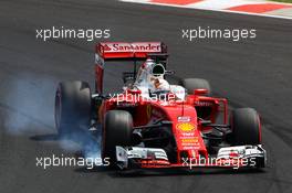 Sebastian Vettel (GER) Ferrari SF16-H locks up under braking. 23.07.2016. Formula 1 World Championship, Rd 11, Hungarian Grand Prix, Budapest, Hungary, Qualifying Day.