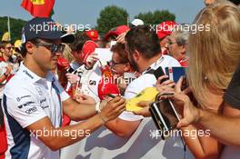 Felipe Massa (BRA) Williams signs autographs for the fans. 23.07.2016. Formula 1 World Championship, Rd 11, Hungarian Grand Prix, Budapest, Hungary, Qualifying Day.
