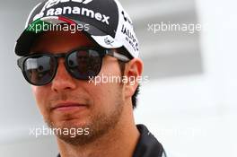 Sergio Perez (MEX) Sahara Force India F1. 24.07.2016. Formula 1 World Championship, Rd 11, Hungarian Grand Prix, Budapest, Hungary, Race Day.
