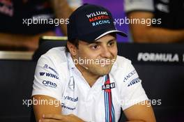Felipe Massa (BRA) Williams in the FIA Press Conference. 21.07.2016. Formula 1 World Championship, Rd 11, Hungarian Grand Prix, Budapest, Hungary, Preparation Day.