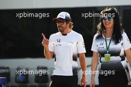 Fernando Alonso (ESP) McLaren. 21.07.2016. Formula 1 World Championship, Rd 11, Hungarian Grand Prix, Budapest, Hungary, Preparation Day.