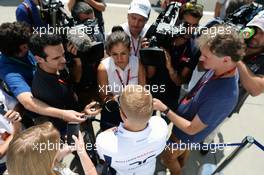 Valtteri Bottas (FIN) Williams with the media. 21.07.2016. Formula 1 World Championship, Rd 11, Hungarian Grand Prix, Budapest, Hungary, Preparation Day.