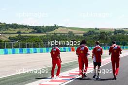 Sebastian Vettel (GER) Ferrari walks the circuit with the team. 21.07.2016. Formula 1 World Championship, Rd 11, Hungarian Grand Prix, Budapest, Hungary, Preparation Day.