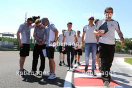 Rio Haryanto (IDN), Manor Racing and Esteban Gutierrez (MEX), Haas F1 Team  21.07.2016. Formula 1 World Championship, Rd 11, Hungarian Grand Prix, Budapest, Hungary, Preparation Day.