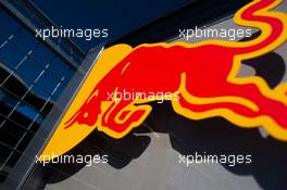 Red Bull logo. 21.07.2016. Formula 1 World Championship, Rd 11, Hungarian Grand Prix, Budapest, Hungary, Preparation Day.