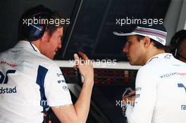 (L to R): Rob Smedley (GBR) Williams Head of Vehicle Performance with Felipe Massa (BRA) Williams. 02.09.2016. Formula 1 World Championship, Rd 14, Italian Grand Prix, Monza, Italy, Practice Day.