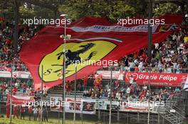 A large banner from Ferrari fans in the grandstand. 02.09.2016. Formula 1 World Championship, Rd 14, Italian Grand Prix, Monza, Italy, Practice Day.