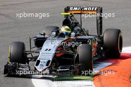 Sergio Perez (MEX), Sahara Force India  02.09.2016. Formula 1 World Championship, Rd 14, Italian Grand Prix, Monza, Italy, Practice Day.