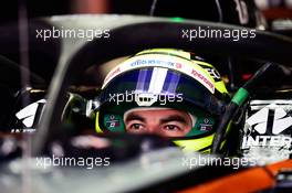 Sergio Perez (MEX) Sahara Force India F1 VJM09 with the Halo cockpit cover. 02.09.2016. Formula 1 World Championship, Rd 14, Italian Grand Prix, Monza, Italy, Practice Day.