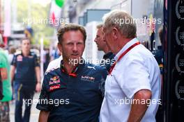 (L to R): Christian Horner (GBR) Red Bull Racing Team Principal with Dr Helmut Marko (AUT) Red Bull Motorsport Consultant. 02.09.2016. Formula 1 World Championship, Rd 14, Italian Grand Prix, Monza, Italy, Practice Day.