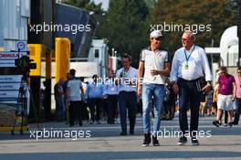 (L to R): Esteban Gutierrez (MEX) Haas F1 Team with Didier Coton (BEL) Driver Manager. 02.09.2016. Formula 1 World Championship, Rd 14, Italian Grand Prix, Monza, Italy, Practice Day.