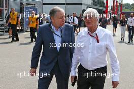 (L to R): Jean Todt (FRA) FIA President with Bernie Ecclestone (GBR). 02.09.2016. Formula 1 World Championship, Rd 14, Italian Grand Prix, Monza, Italy, Practice Day.