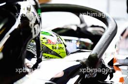 Sergio Perez (MEX) Sahara Force India F1 VJM09 with the Halo cockpit cover. 02.09.2016. Formula 1 World Championship, Rd 14, Italian Grand Prix, Monza, Italy, Practice Day.