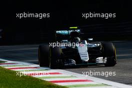 Nico Rosberg (GER) Mercedes AMG F1 W07 Hybrid. 02.09.2016. Formula 1 World Championship, Rd 14, Italian Grand Prix, Monza, Italy, Practice Day.