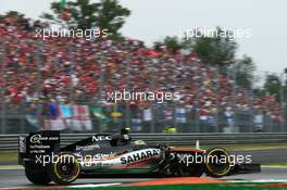 Sergio Perez (MEX) Force India F1 VJM09. 04.09.2016. Formula 1 World Championship, Rd 14, Italian Grand Prix, Monza, Italy, Race Day.