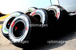 Pirelli tyres. 03.09.2016. Formula 1 World Championship, Rd 14, Italian Grand Prix, Monza, Italy, Qualifying Day.