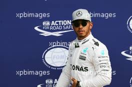 Lewis Hamilton (GBR) Mercedes AMG F1 in parc ferme. 03.09.2016. Formula 1 World Championship, Rd 14, Italian Grand Prix, Monza, Italy, Qualifying Day.