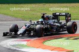 Fernando Alonso (ESP) McLaren MP4-31. 03.09.2016. Formula 1 World Championship, Rd 14, Italian Grand Prix, Monza, Italy, Qualifying Day.