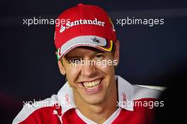 Sebastian Vettel (GER) Ferrari in the FIA Press Conference. 01.09.2016. Formula 1 World Championship, Rd 14, Italian Grand Prix, Monza, Italy, Preparation Day.